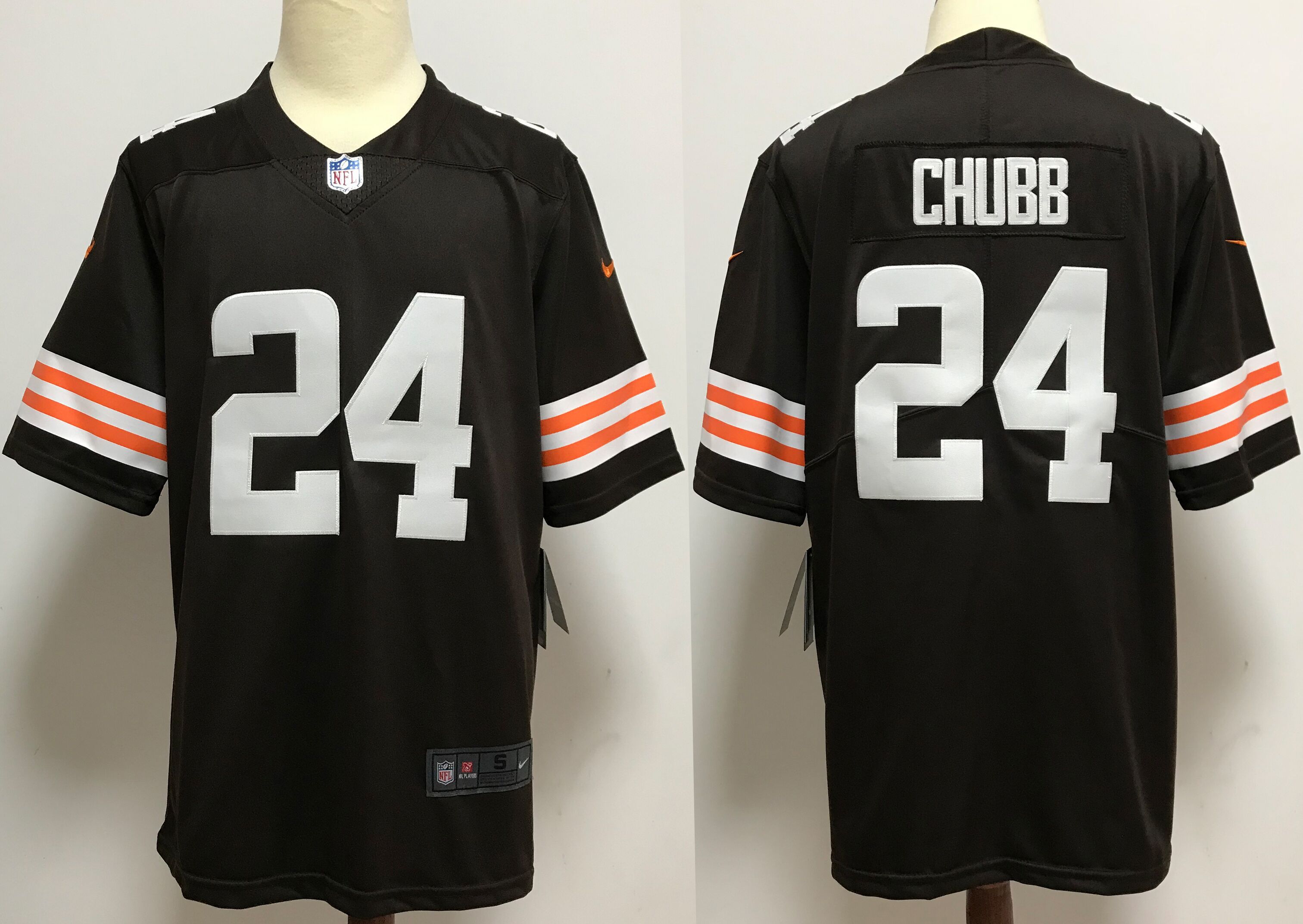 Men Cleveland Browns #24 Chubb brown Nike Vapor Untouchable Stitched Limited NFL Jerseys